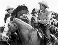 Stuart Whitman and Randolph Scott in Seven Men From Now (1956)